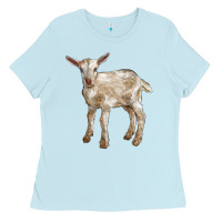 Baby Blue Baby Saanen Goat Ladies Tee - LillyAllenDesigns