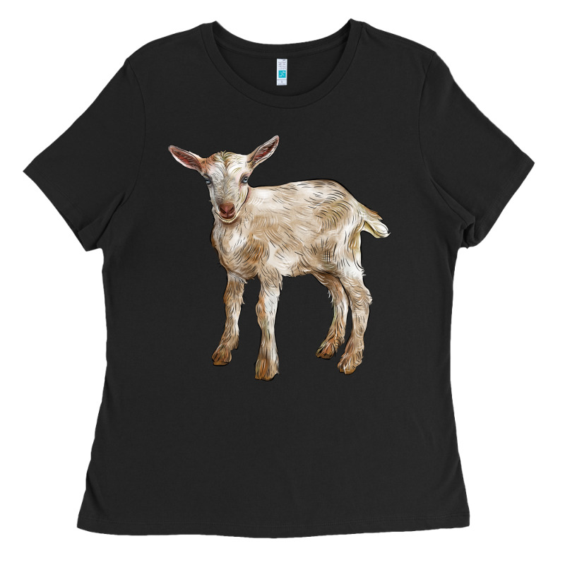 Baby Saanen Goat Ladies Tee by LillyAllenDesigns | Teevron