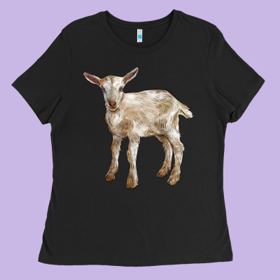 Baby Saanen Goat Ladies Tee Designed By Lillyallendesigns