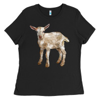 Black Baby Saanen Goat Ladies Tee - LillyAllenDesigns