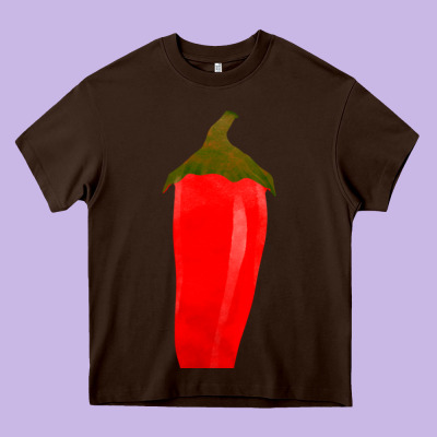 Chilli Pepper Fa Element Heavy Core Tee Designed By Fadigitalartstudio