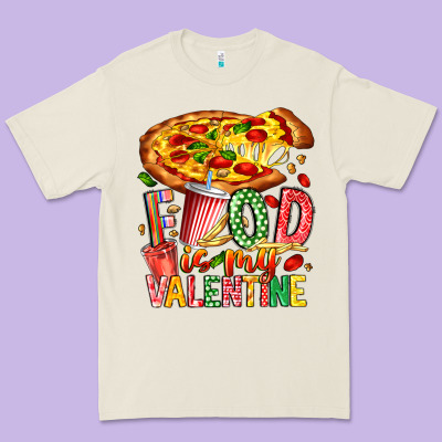 Food Is My Valentine Premium Tee Designed By Cowhidedigitalart