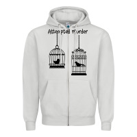 Dove Grey Attempted Murder Zipper Hoodie - Bettercallsaul