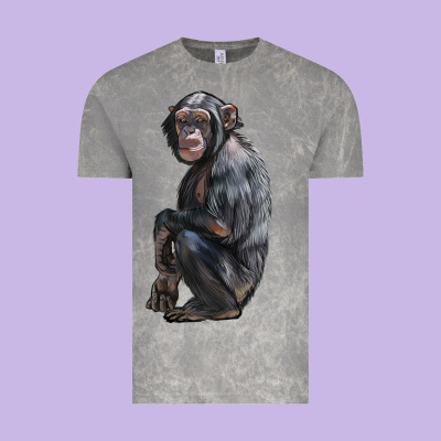 Chimpanzee Illustrations Vintage Tee Designed By Lillyallendesigns
