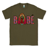 Army Green Bebe Our Lady Of Guadalupe Classic Tee - Jasminsmagicworld