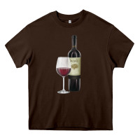 Chocolate Brown California Wine Heavy Core Tee - RanaPortraitStore
