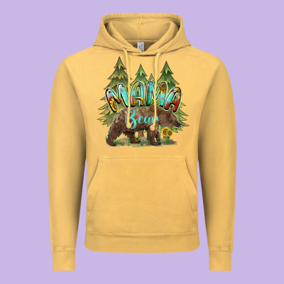 Mama Bear Trees Vintage Hoodie Designed By Barkaloodesign