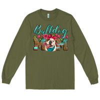 Army Green english bulldog mom Long Sleeve Tee - Artiststas
