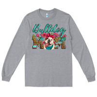 Heather Grey english bulldog mom Long Sleeve Tee - Artiststas