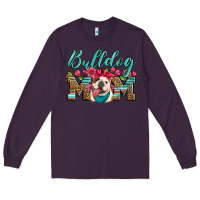 Plum english bulldog mom Long Sleeve Tee - Artiststas