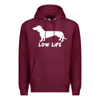 Burgundy Doxie Low Life Premium Hoodie - artisFamous