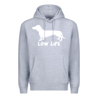 Heather Grey Doxie Low Life Premium Hoodie - artisFamous