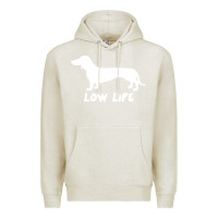 Oatmeal Heather Doxie Low Life Premium Hoodie - artisFamous