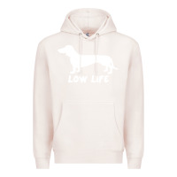 Pale Pink Doxie Low Life Premium Hoodie - artisFamous