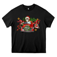 Black merry christmas truck gnomies Heavy Core Tee - FaDigitalArtStudio