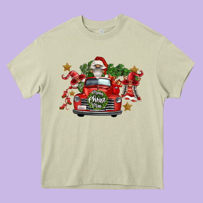 Merry Christmas Truck Gnomies Heavy Core Tee Designed By Fadigitalartstudio
