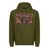 Army Green dachshund mom Premium Hoodie - BarkalooDesign