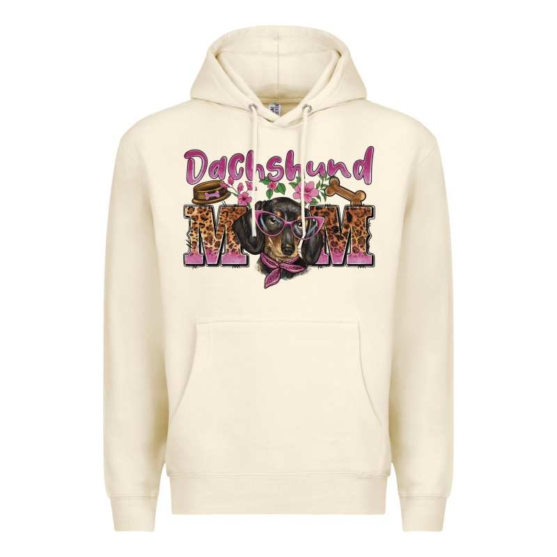 Dachshund Mom Premium Hoodie by BarkalooDesign | Teevron