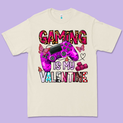 Gaming Is My Valentine Premium Tee Designed By Cowhidedigitalart