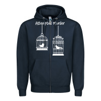 Navy Attempted Murder Zipper Hoodie - Bettercallsaul