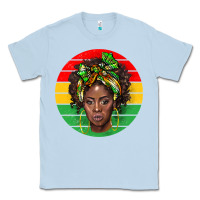 Dusty Blue black women Classic Tee - BarkalooDesign
