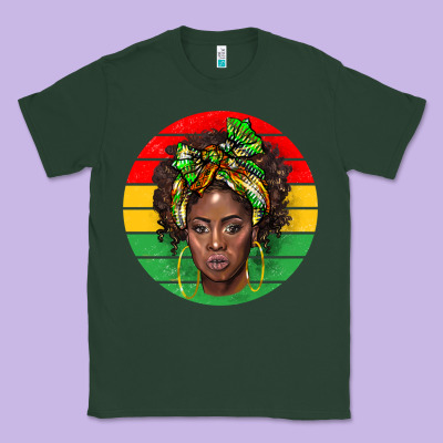 Black Women Classic Tee Designed By Barkaloodesign