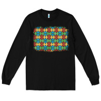 Black autism awareness background Long Sleeve Tee - Artiststas