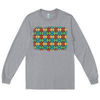 Heather Grey autism awareness background Long Sleeve Tee - Artiststas