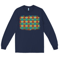Navy autism awareness background Long Sleeve Tee - Artiststas