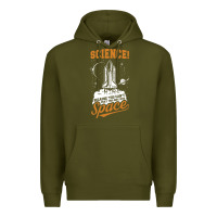 Army Green Science: Because You Can't Pray This Shit Into Space Premium Hoodie - artisFamous