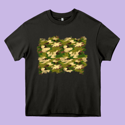 Camouflage Background Heavy Core Tee Designed By Bundleandbundleshop