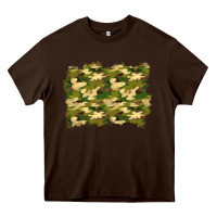 Chocolate Brown camouflage background Heavy Core Tee - BundleAndBundleShop