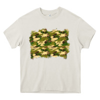 Cream camouflage background Heavy Core Tee - BundleAndBundleShop