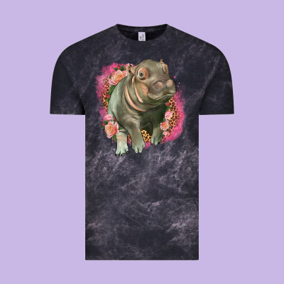 Leopard Baby Hippo Vintage Tee Designed By Lillyallendesigns