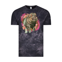 Cloud Black leopard baby hippo Vintage Tee - LillyAllenDesigns