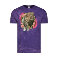 Cloud Purple leopard baby hippo Vintage Tee - LillyAllenDesigns