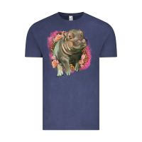 Vintage Denim leopard baby hippo Vintage Tee - LillyAllenDesigns