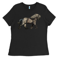 Black Belgian Horse Ladies Tee - LillyAllenDesigns