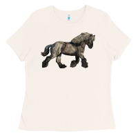 Bone Belgian Horse Ladies Tee - LillyAllenDesigns