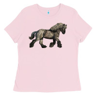 Bubblegum Pink Belgian Horse Ladies Tee - LillyAllenDesigns