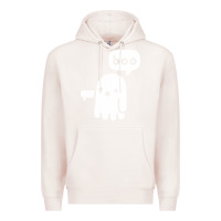Pale Pink ghost of disapproval Premium Hoodie - artisFamous