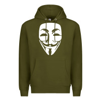 Army Green anonymous misteryous Premium Hoodie - artisFamous