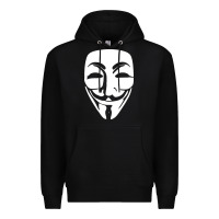 Black anonymous misteryous Premium Hoodie - artisFamous