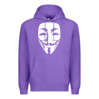Purple anonymous misteryous Premium Hoodie - artisFamous