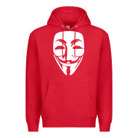 Red anonymous misteryous Premium Hoodie - artisFamous