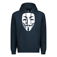 Navy anonymous misteryous Premium Hoodie - artisFamous