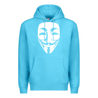 Ocean Blue anonymous misteryous Premium Hoodie - artisFamous