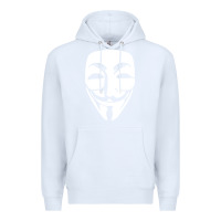 White anonymous misteryous Premium Hoodie - artisFamous