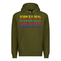 Army Green Anti Trump Science is Real Black Lives Matter T shirt Premium Hoodie - artisFamous