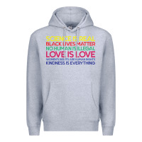 Heather Grey Anti Trump Science is Real Black Lives Matter T shirt Premium Hoodie - artisFamous
